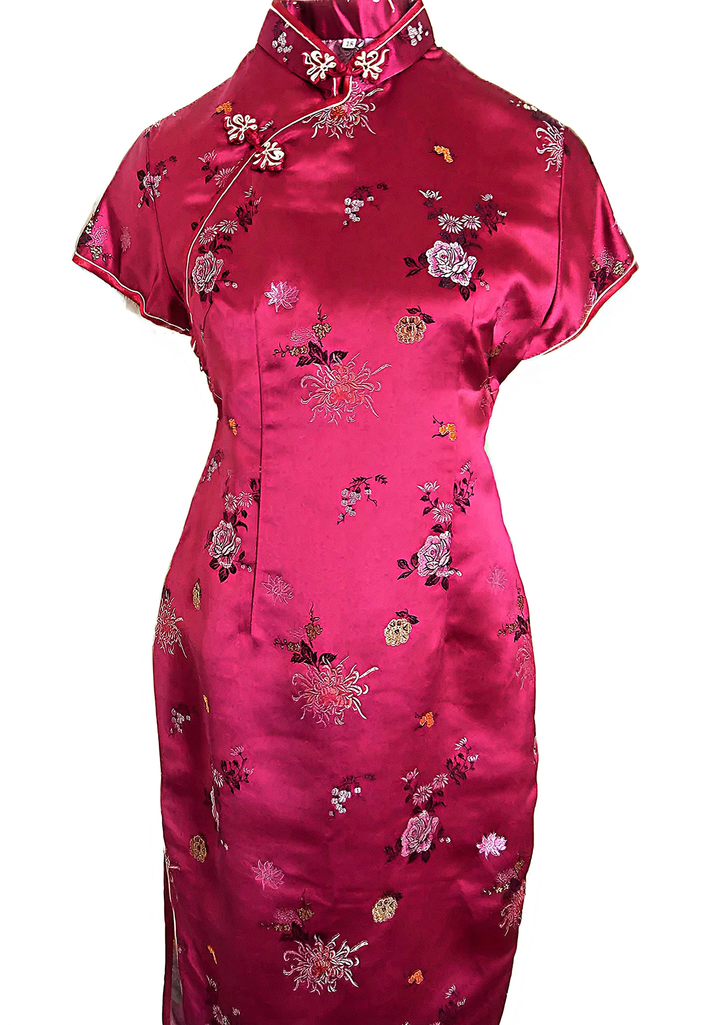 VINTAGE FLORAL CHEONGSAM DRESS