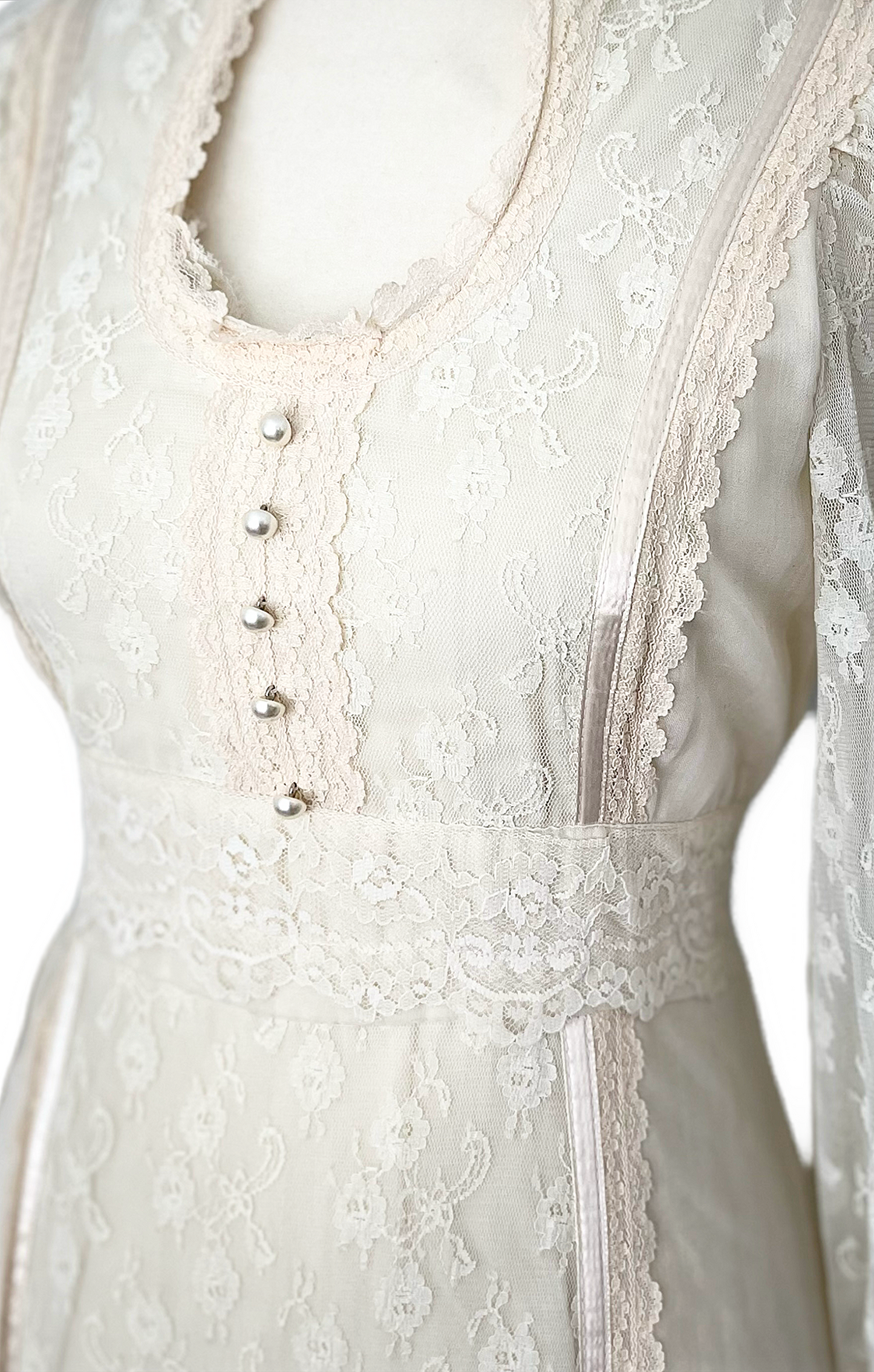 GUNNE SAX 1960 PRAIRIE LACE WEDDING DRESS