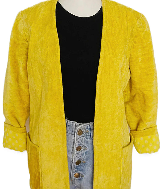 VINTAGE YELLOW SUEDE JACKET