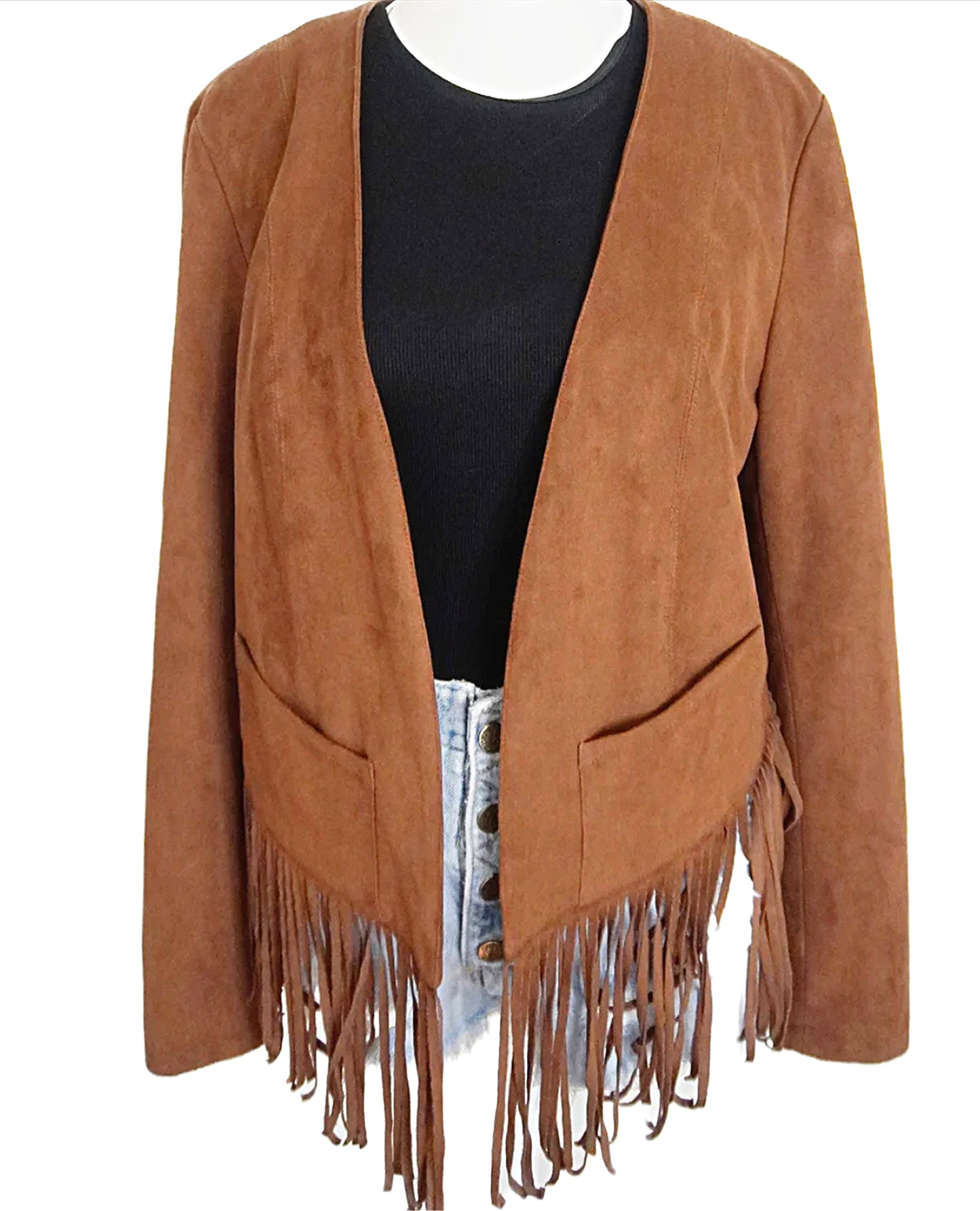 VINTAGE BAGATELLE SUEDE FRINGE JACKET