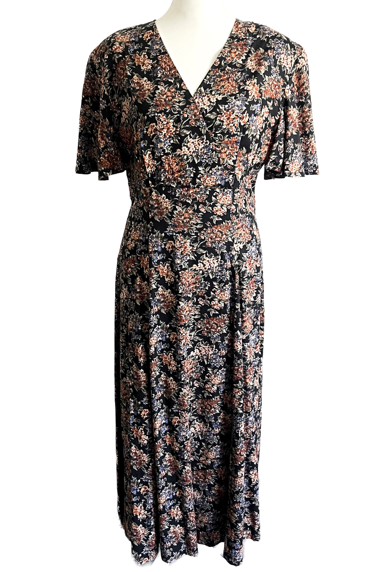 VINTAGE 1980 FLORAL PRINT DRESS