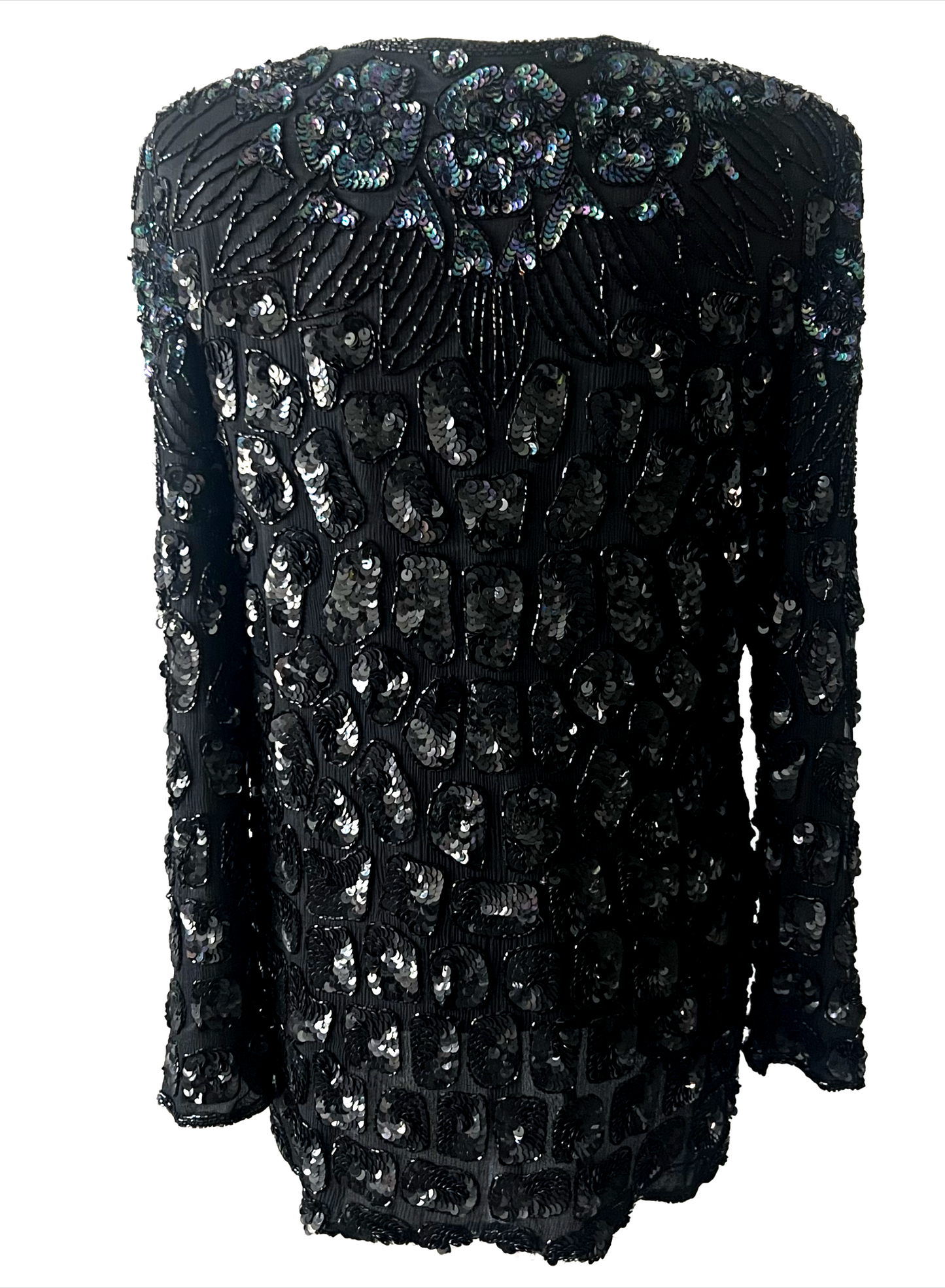 EXQUISITE VINTAGE BEADED DUSTER EVENING JACKET