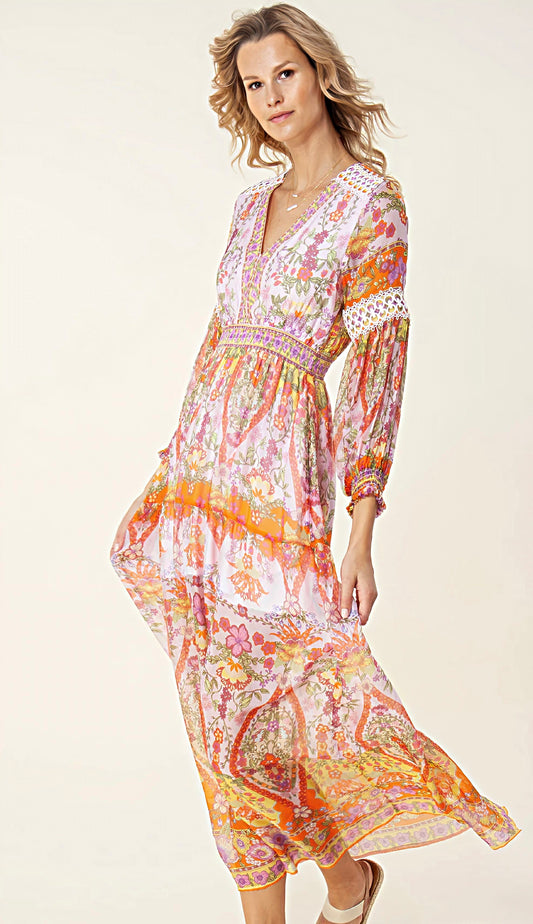 EDLYN SILK MAXI DRESS