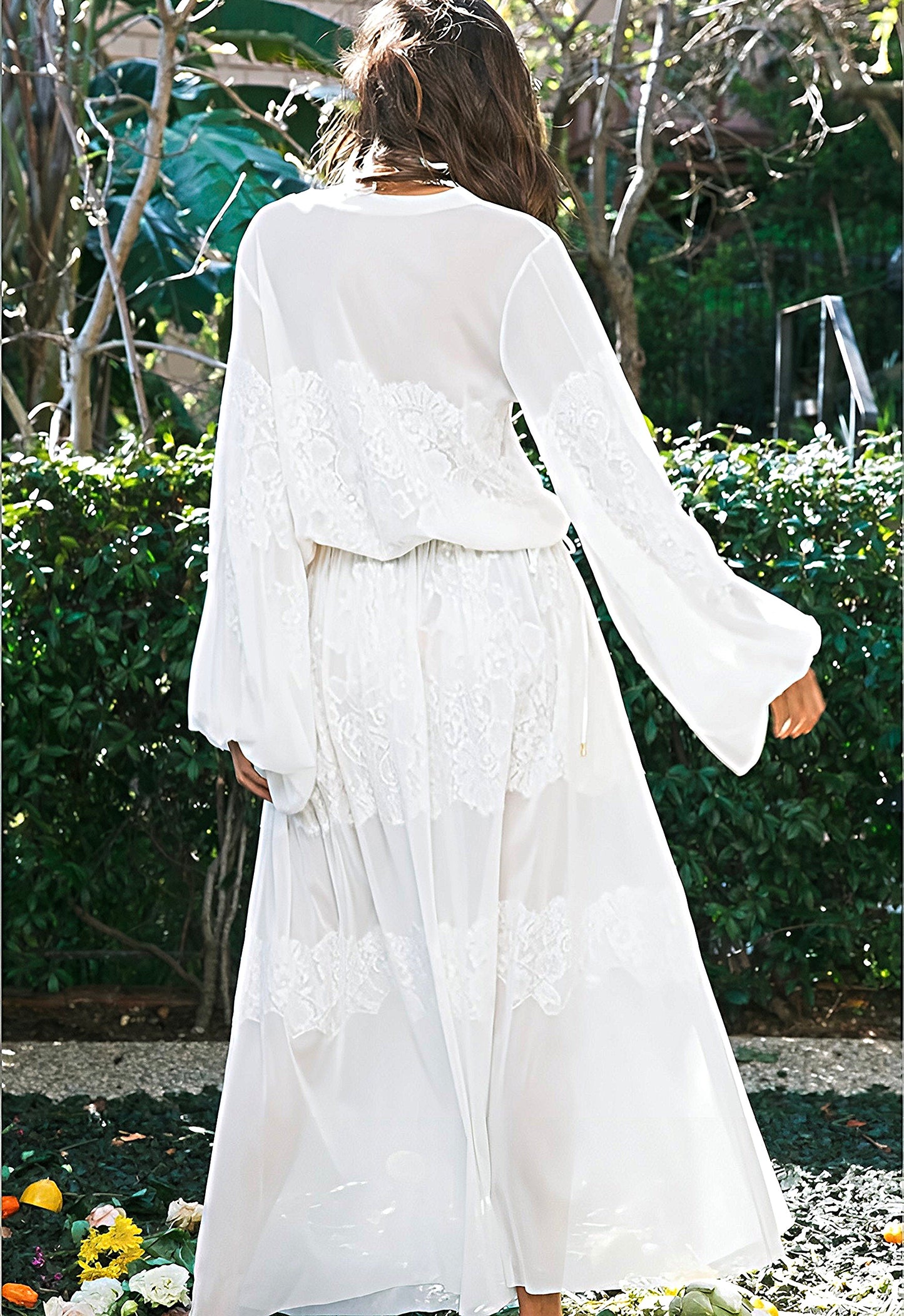 ETHEREAL SHEER LACE MAXI DRESS