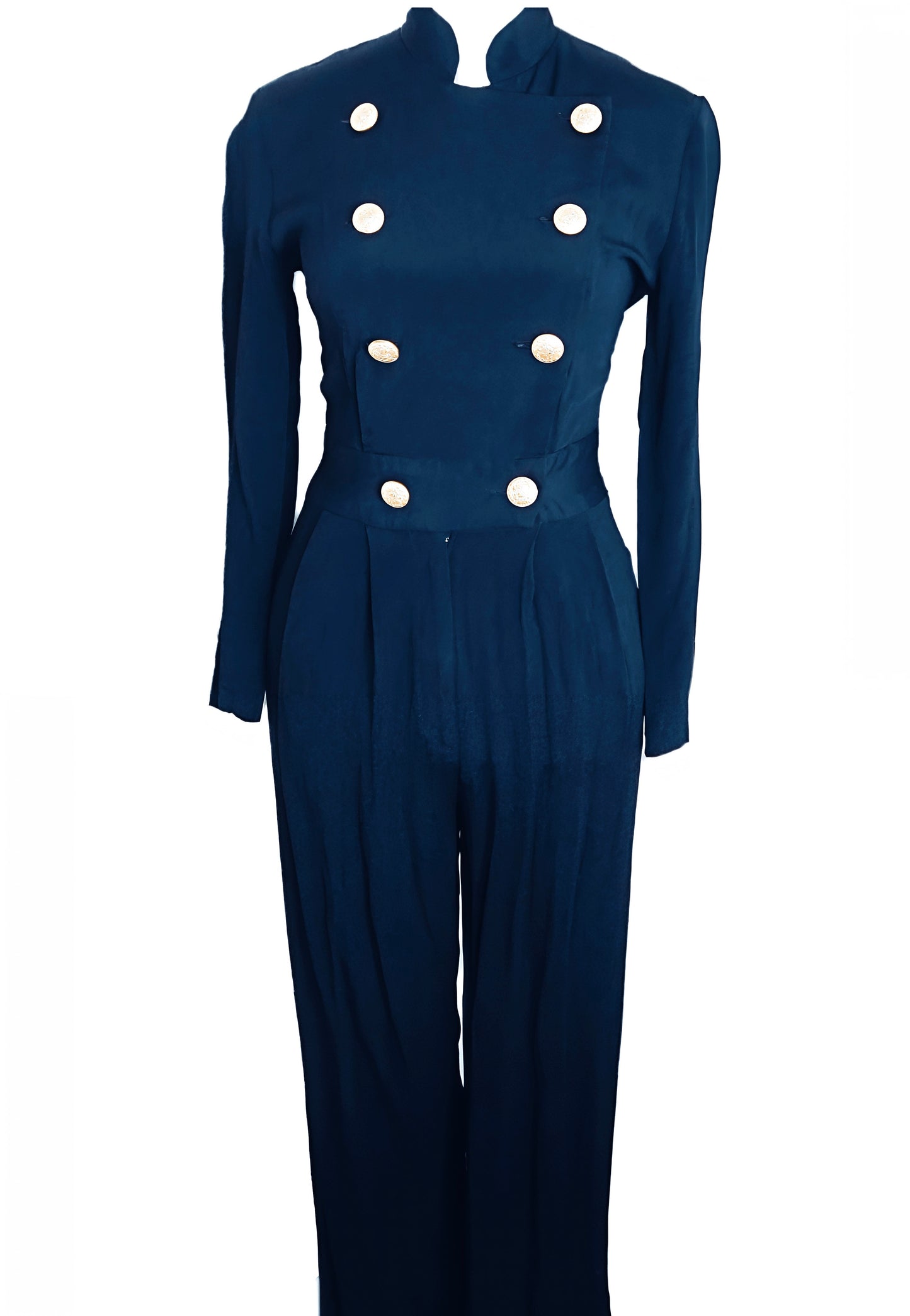 VINTAGE 1980 NAVY BLUE SAILOR JUMPSUIT