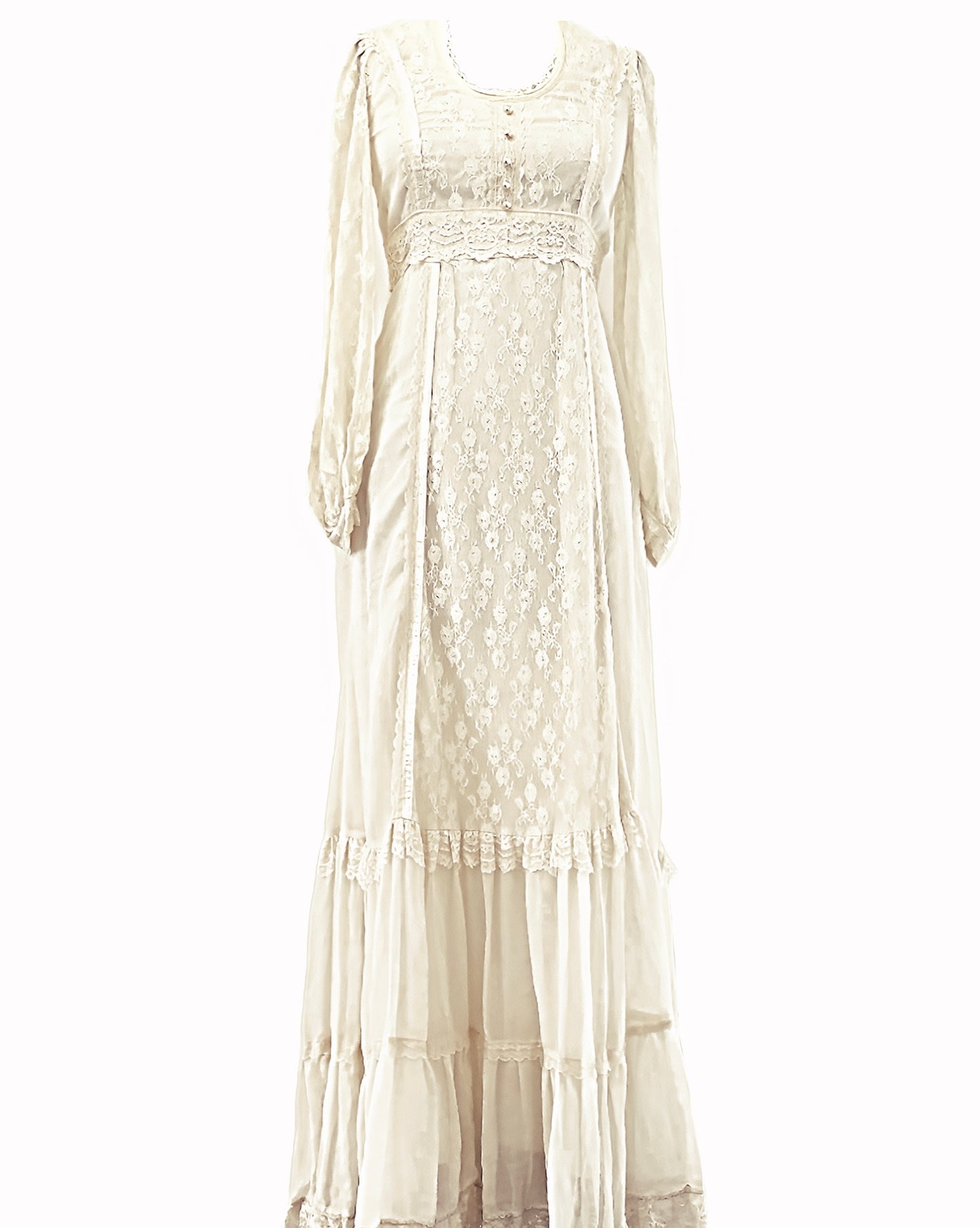 GUNNE SAX 1960 PRAIRIE LACE WEDDING DRESS